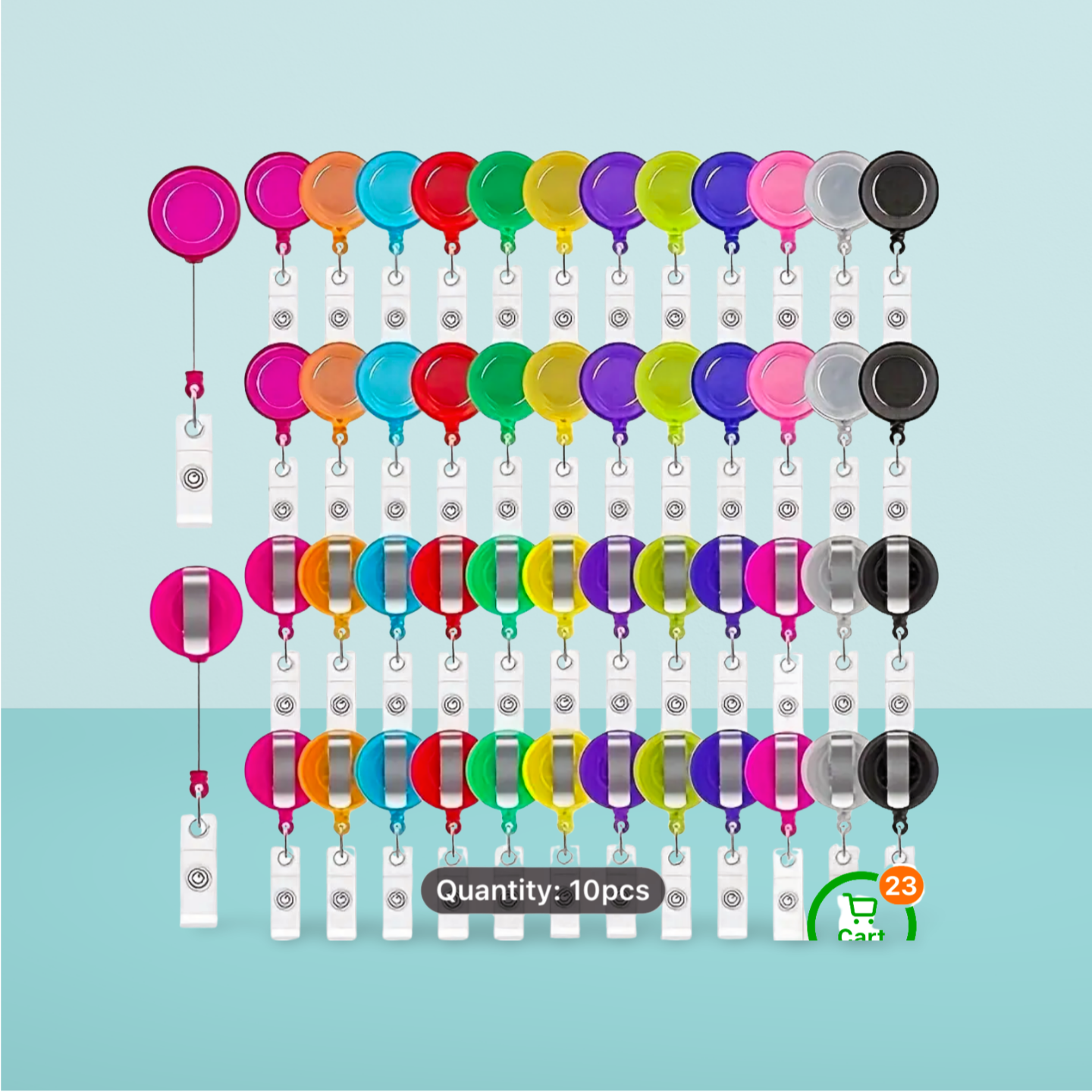 Badge Leash - Key Leash - White