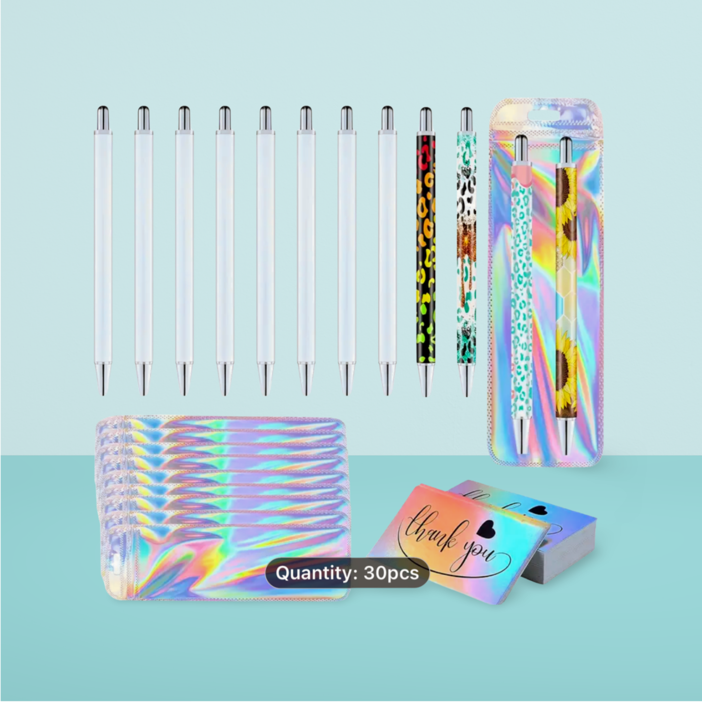 Pen - Silver Button  NO clip