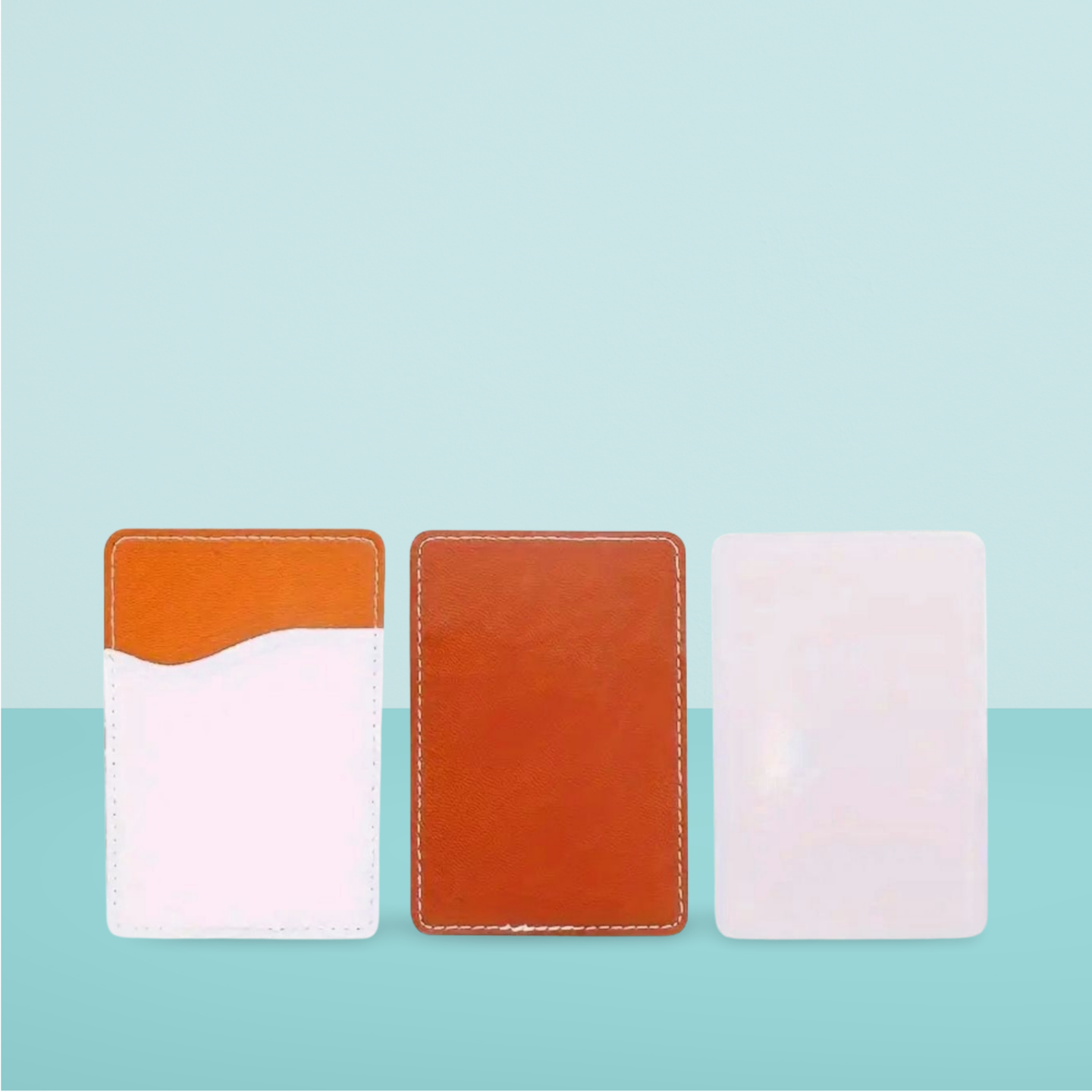 Card Wallet - white/tan