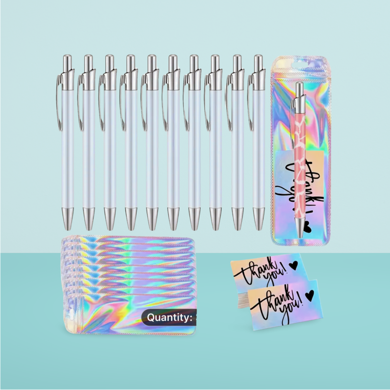 Pen - Silver Button  with clip