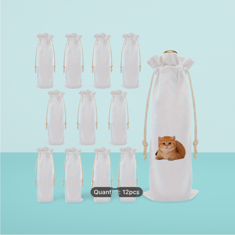 Drawstring Bag - Wine Bottle