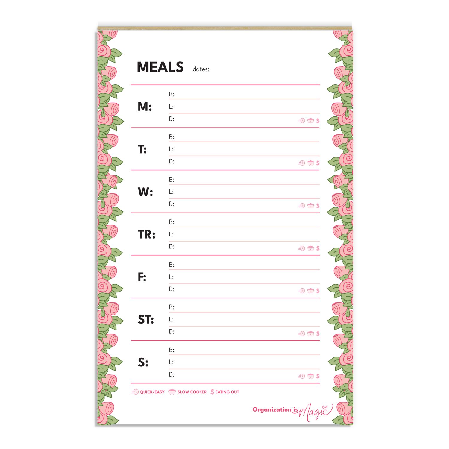Weekly Menu - Detailed