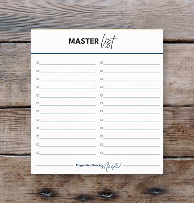 Master List Notepad