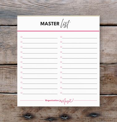 Master List Notepad