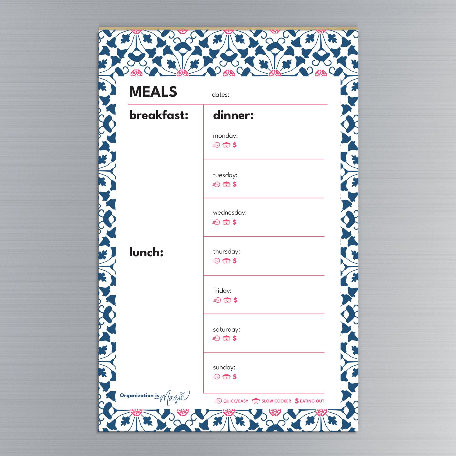 Weekly Meal Plan - Magnetic