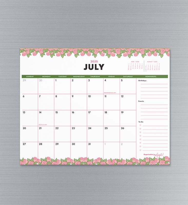 18-month Magnetic Calendar Notepad (Jul 25-Dec 26)