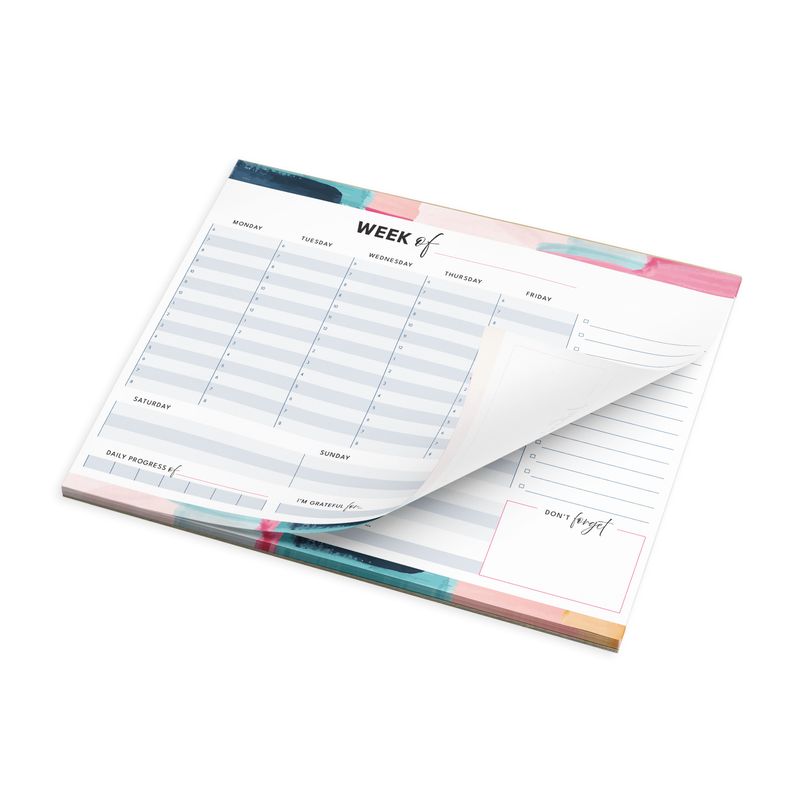 Weekly Planner Notepad - Detailed Schedule (40 wks)