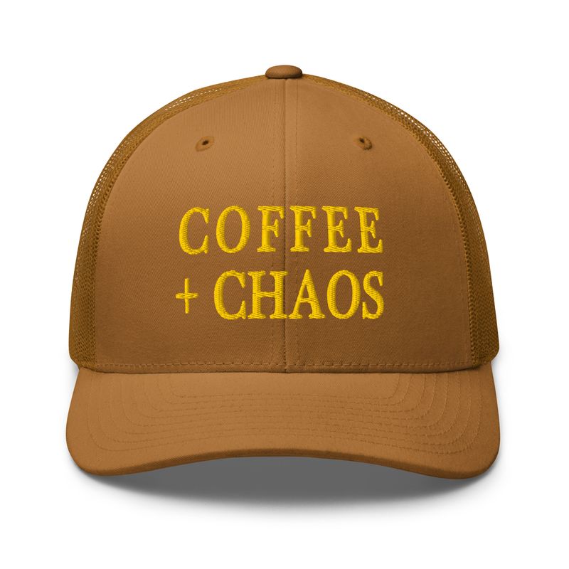 Retro Trucker Hat - Coffee + Chaos