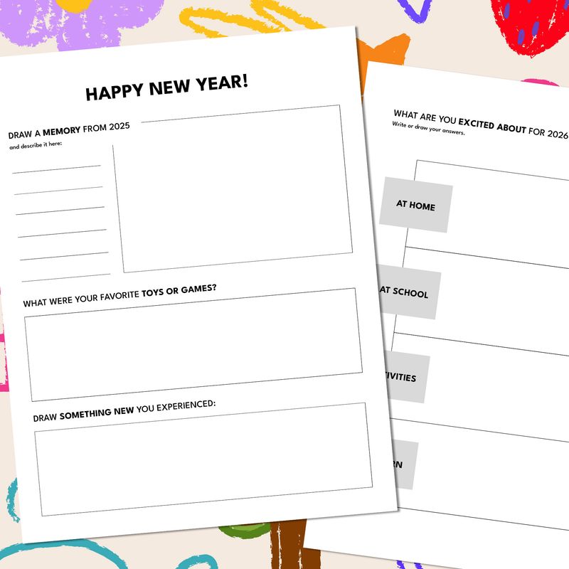 Kids New Year Reflections (free download-printable)