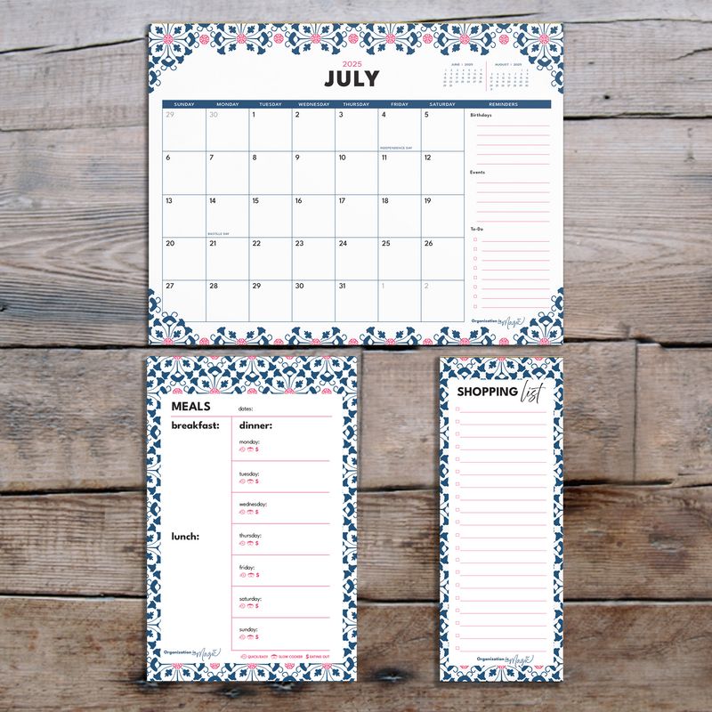 Everyday Organizer Bundle (calendar + meal planner + shopping list)