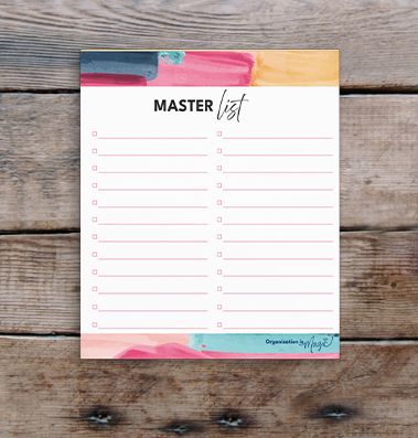 Master To-Do List Notepad
