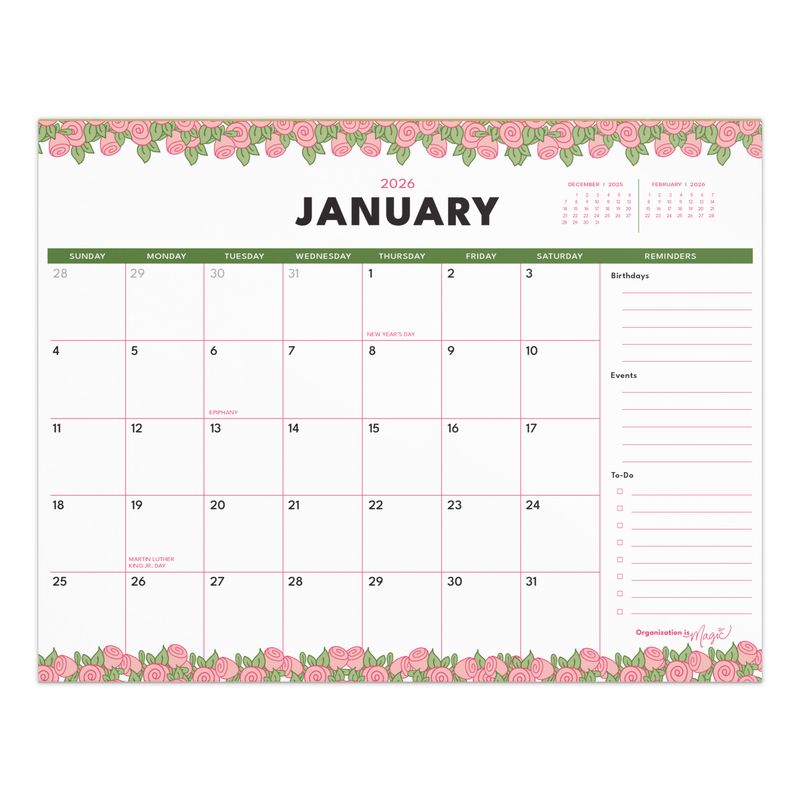 2026 Calendar - Easy-Tear Magnetic Notepad