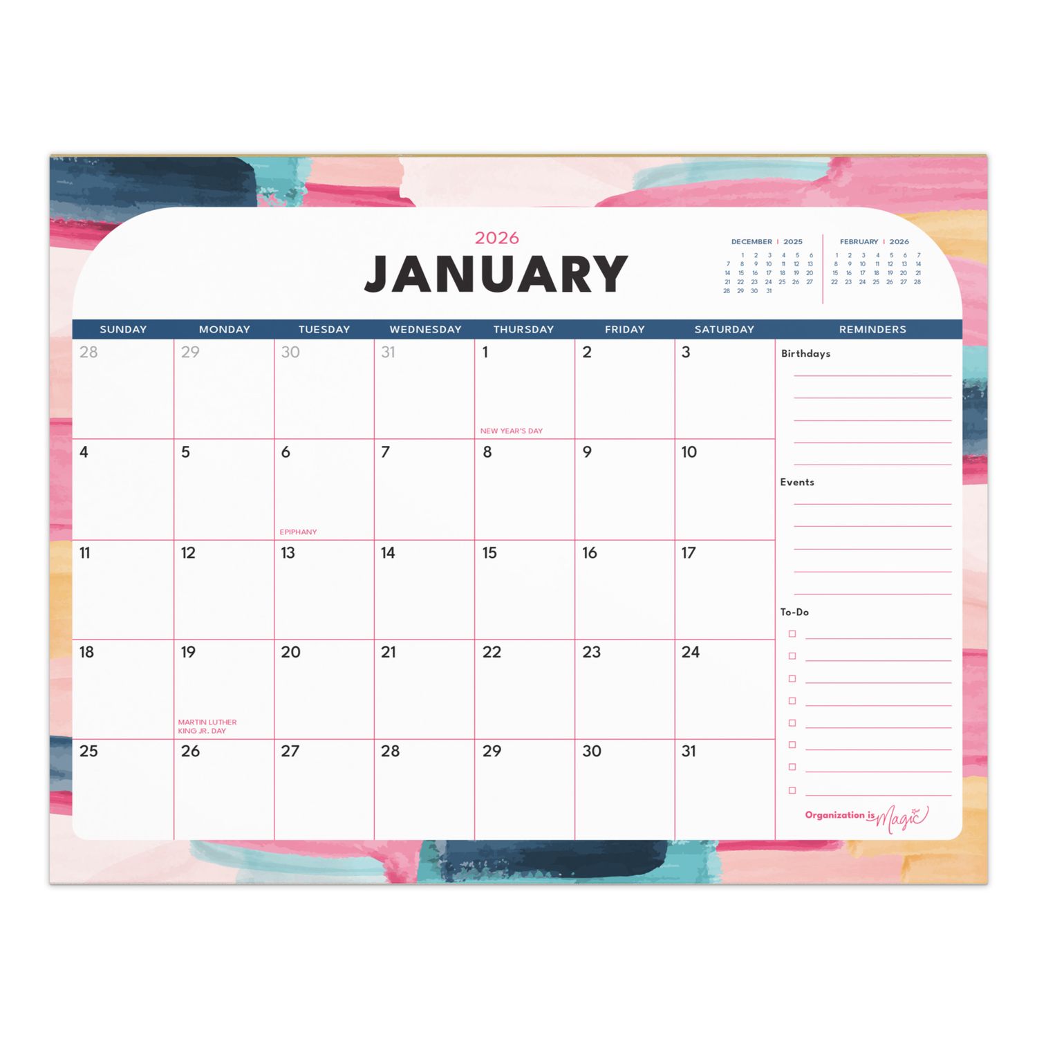 2026 Calendar - Easy-Tear Magnetic Notepad