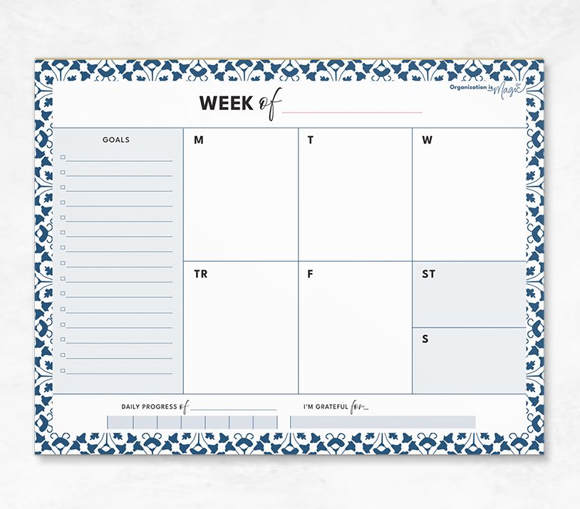 Weekly Planner Notepad (40 wks)