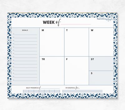 Weekly Planner Notepad (40 wks)