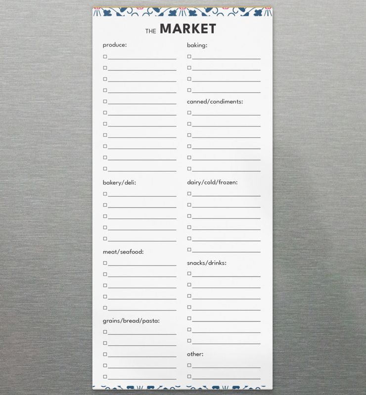 Magnetic Market / Grocery List (40 trips)