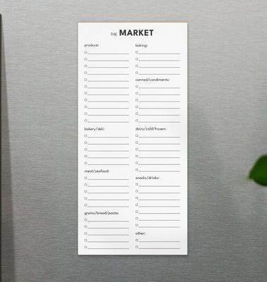 Magnetic Market / Grocery List (40 trips)