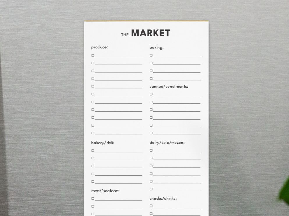 Magnetic Market / Grocery List (40 trips)