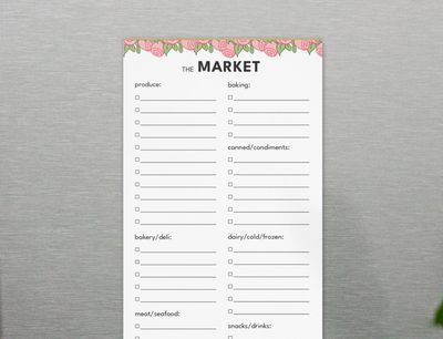 Magnetic Market / Grocery List (40 trips)