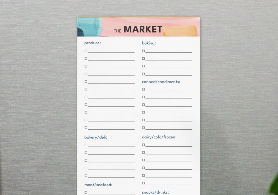 Magnetic Market / Grocery List (40 trips)