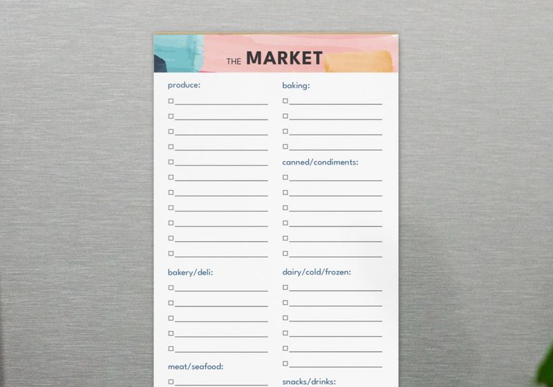 Magnetic Market / Grocery List (40 trips)