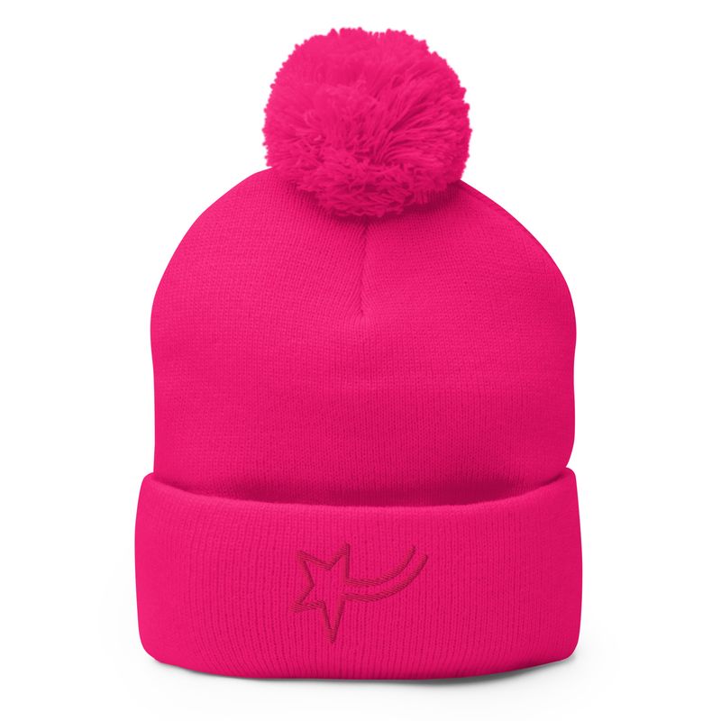Pom-Pom Knit Logo Beanie