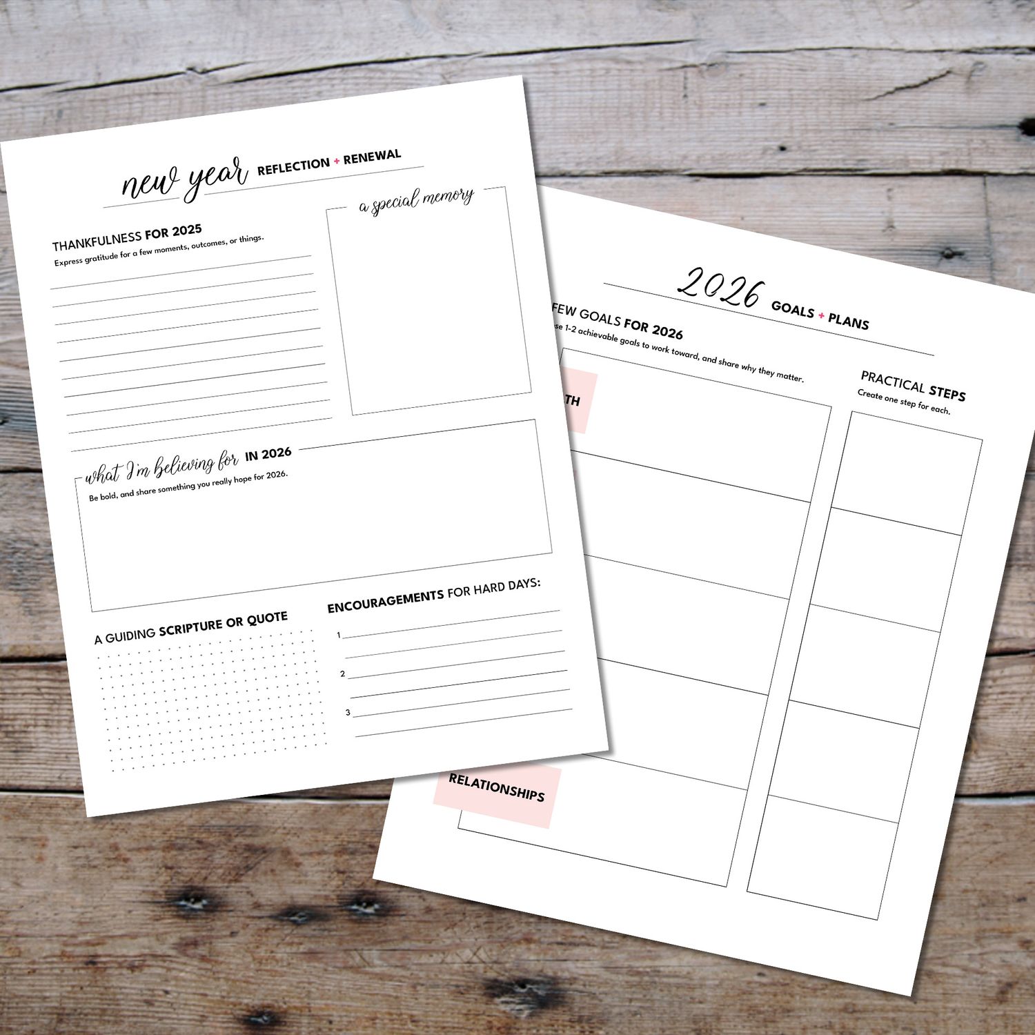 New Year Reflections + Renewal (free download-printable)