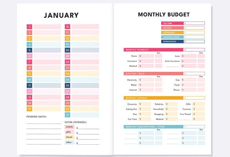 2026 Planning Guide: Dates &amp; Expenses (Sunburst)