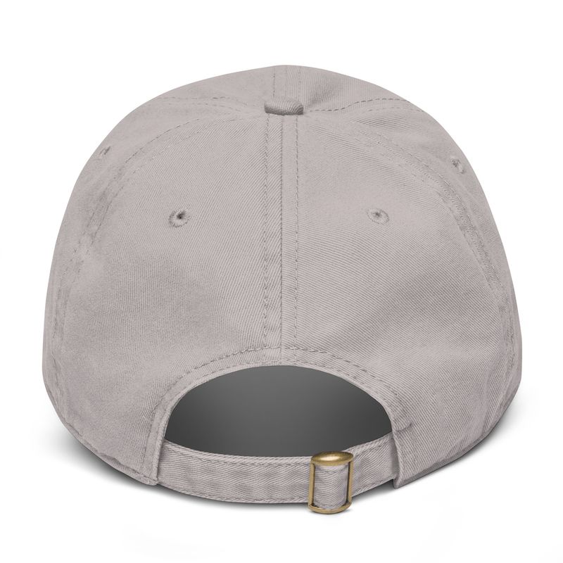 Garment-Washed Baseball Cap - Coffee + Chaos (grey/navy)
