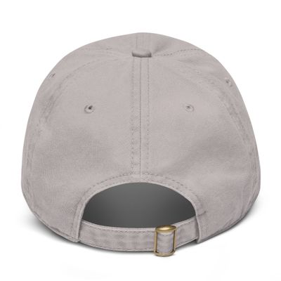 Garment-Washed Baseball Cap - Coffee + Chaos (grey/navy)