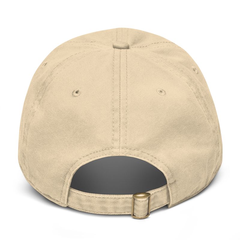 Garment-Washed Baseball Cap - Coffee + Chaos (khaki/navy)