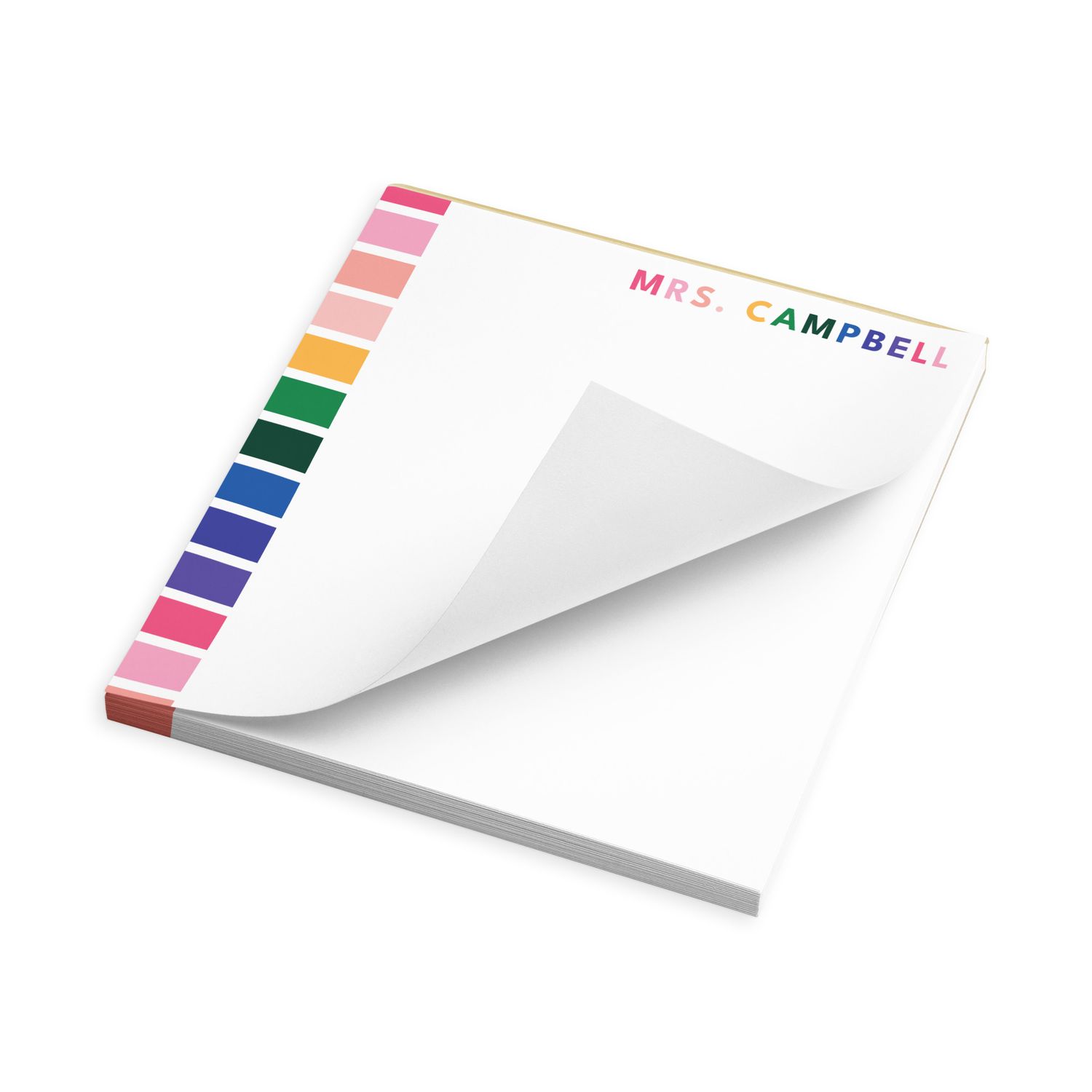 Rainbow Name Notepad - Personalized
