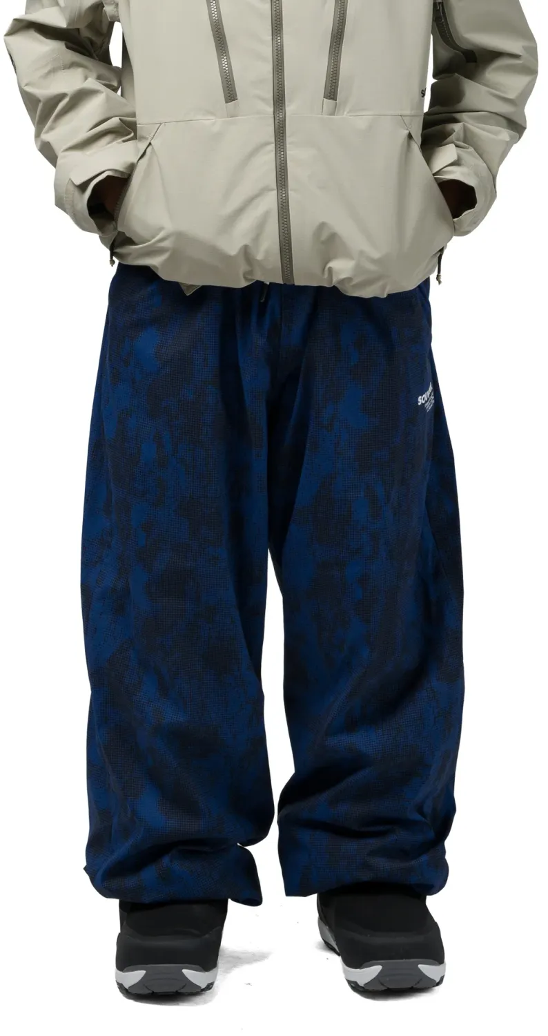 27 SOUVENIR PARACHUTE PANT PETROL BLUE BLOTCH