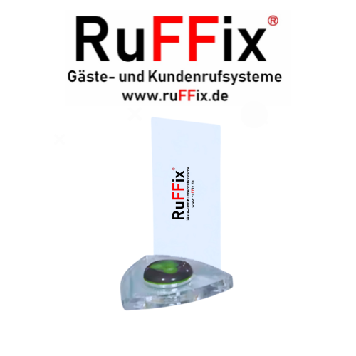 RuFFix ® Tischaufsteller für Pager Funkrufbuttons aus Acryl