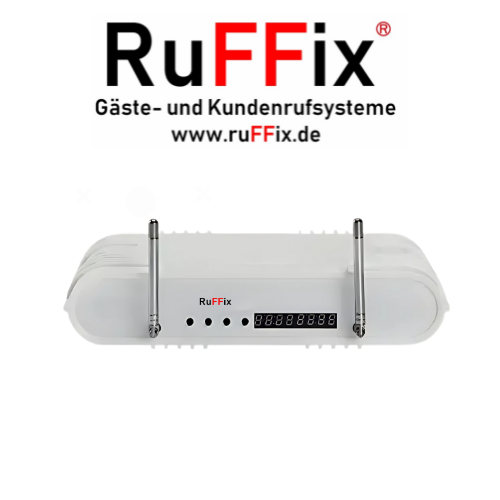 RuFFix ® Gästeruf- und Kundenruf / Kellnerruf | Pager Signalverstärker bis 2000m*
