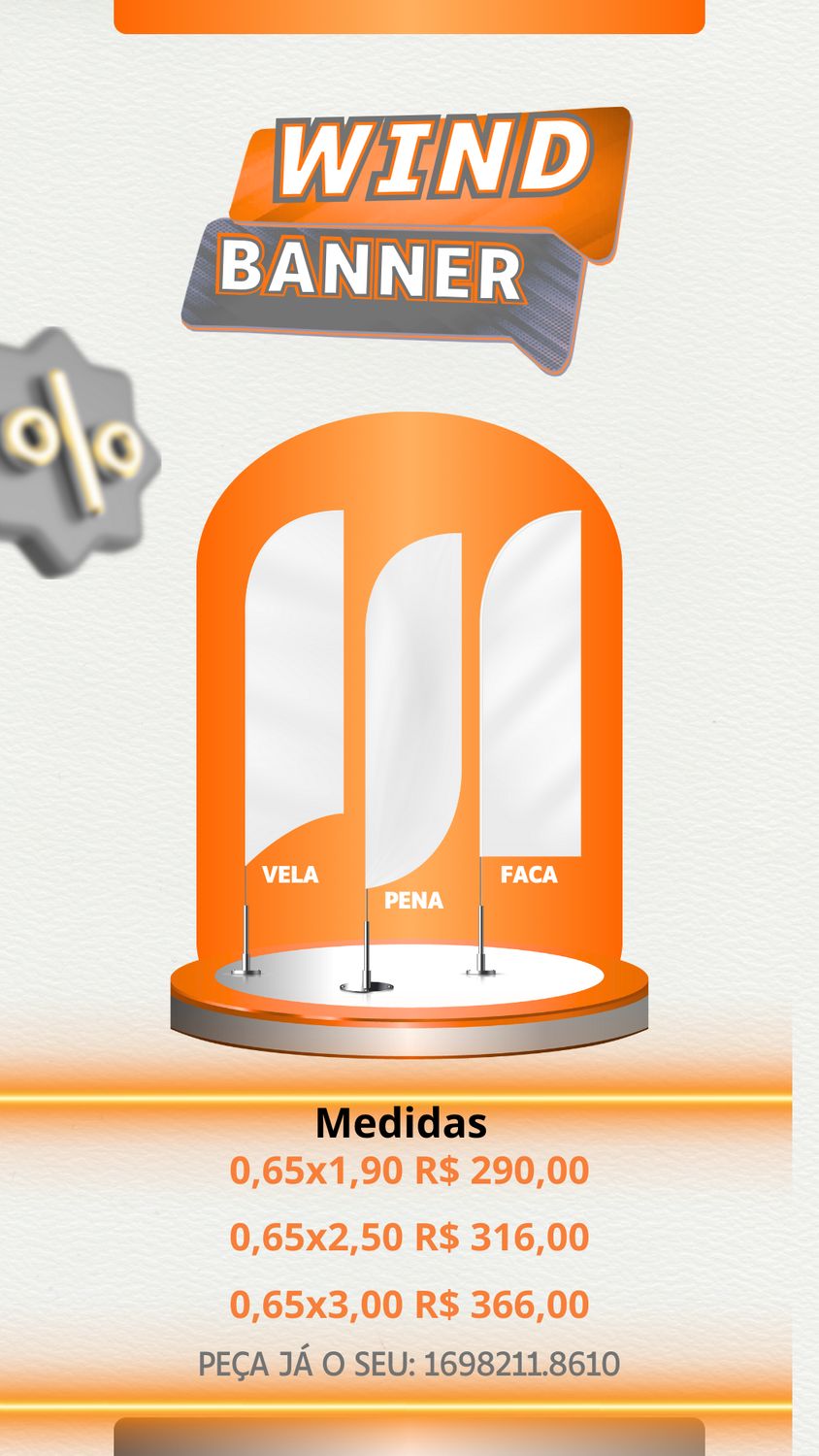 Wind  Banner 0,65 x 1,90 Wind  Banner 0,65 x 1,90