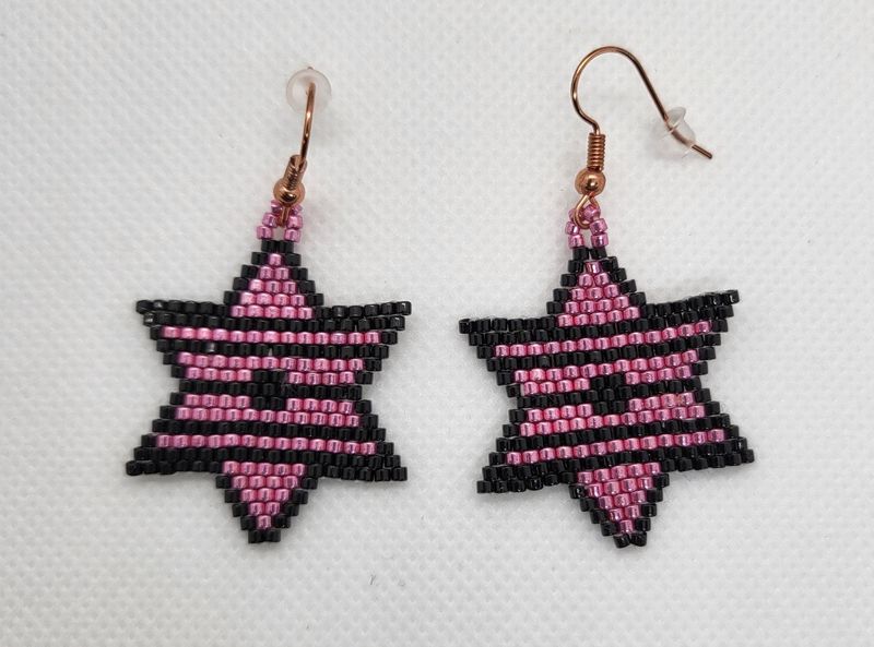 Beaded Pink Star