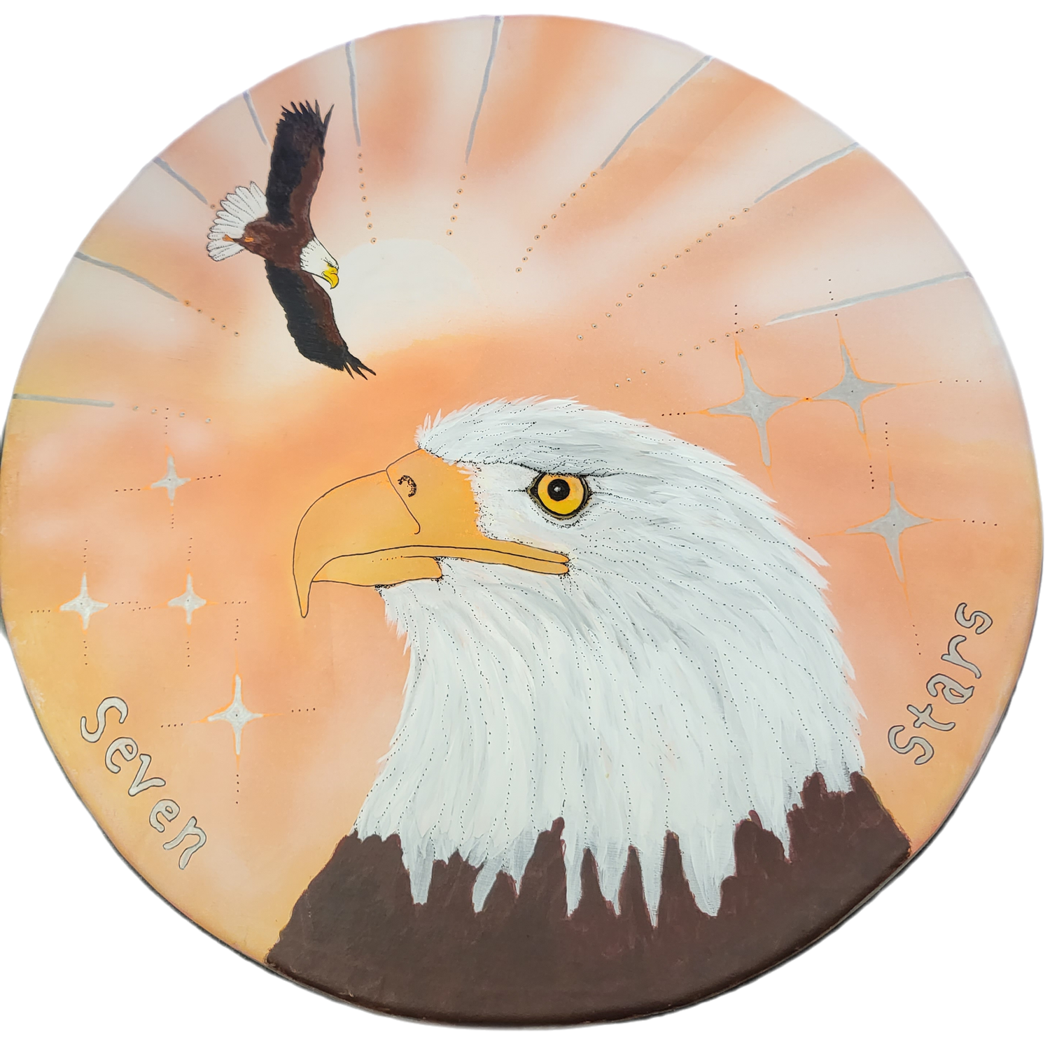 Seven Stars with Eagles on 15&quot; Drum