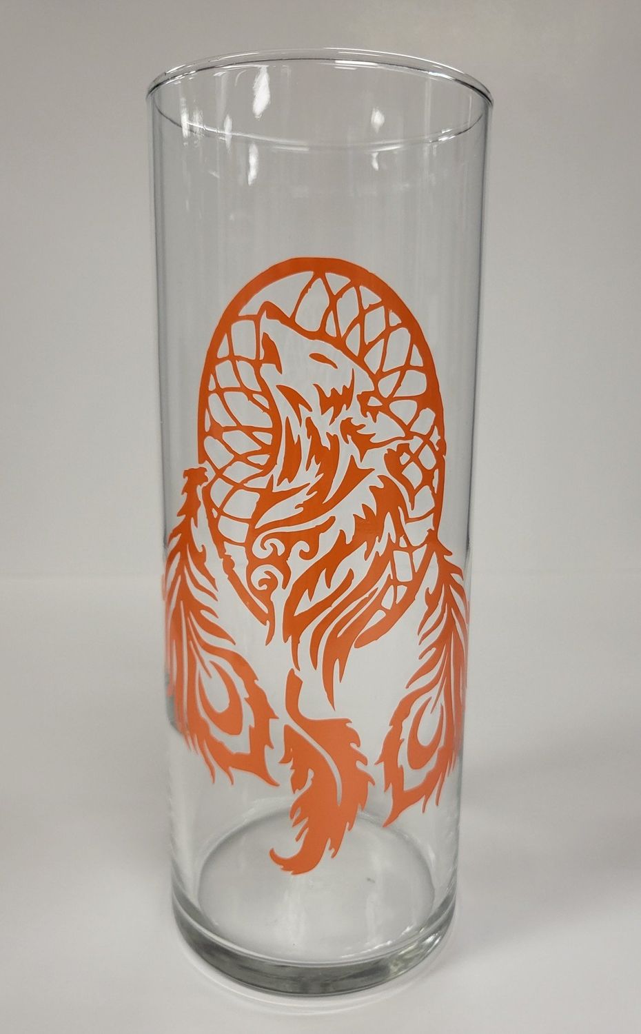 Orange Wolf Dream Catcher Vase