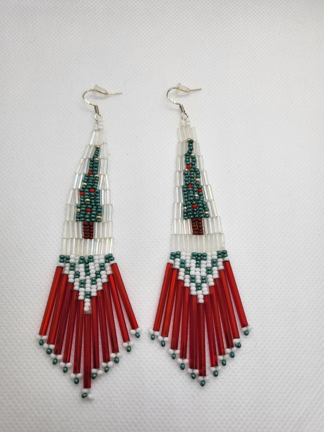 Beaded Earrings Christmas Tree