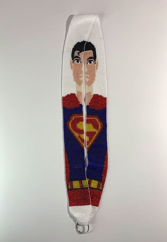 Beaded Lanyard  Superman