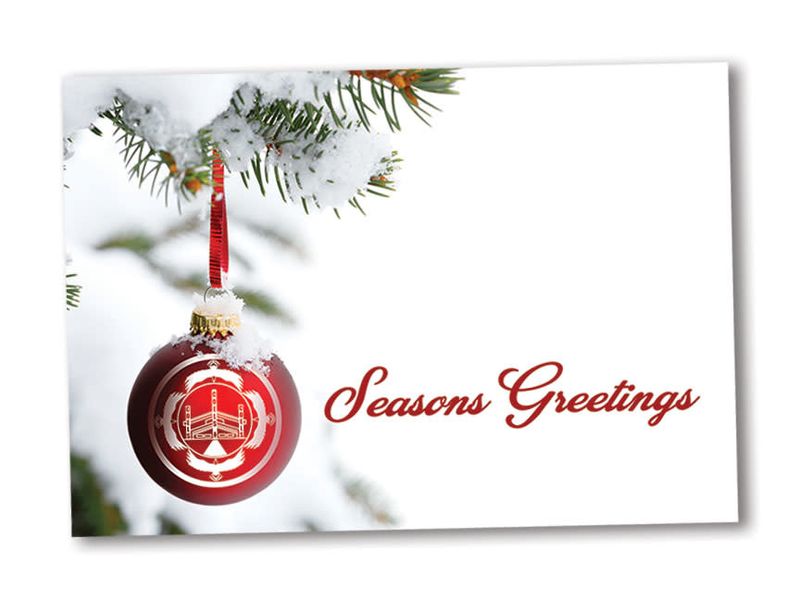 Christmas Card - White Season&#39;s Greetings (8 cards)