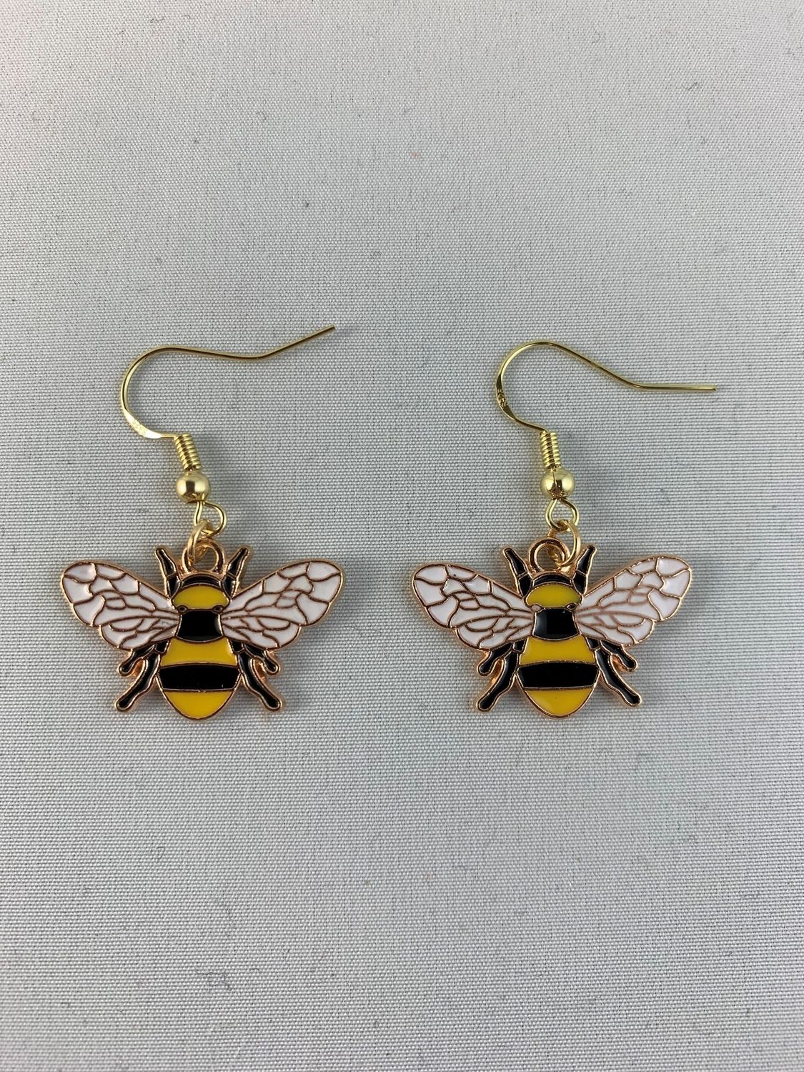 Earrings Golden Bumblebee