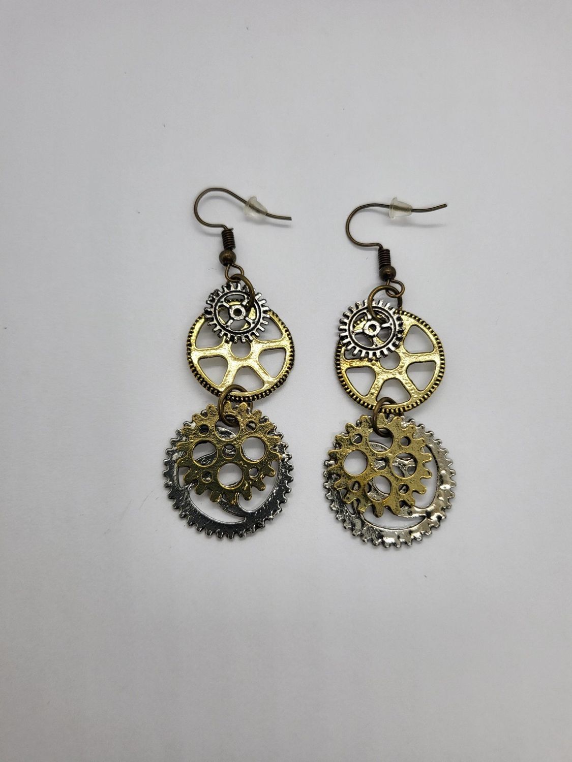Earrings Dangling Gears