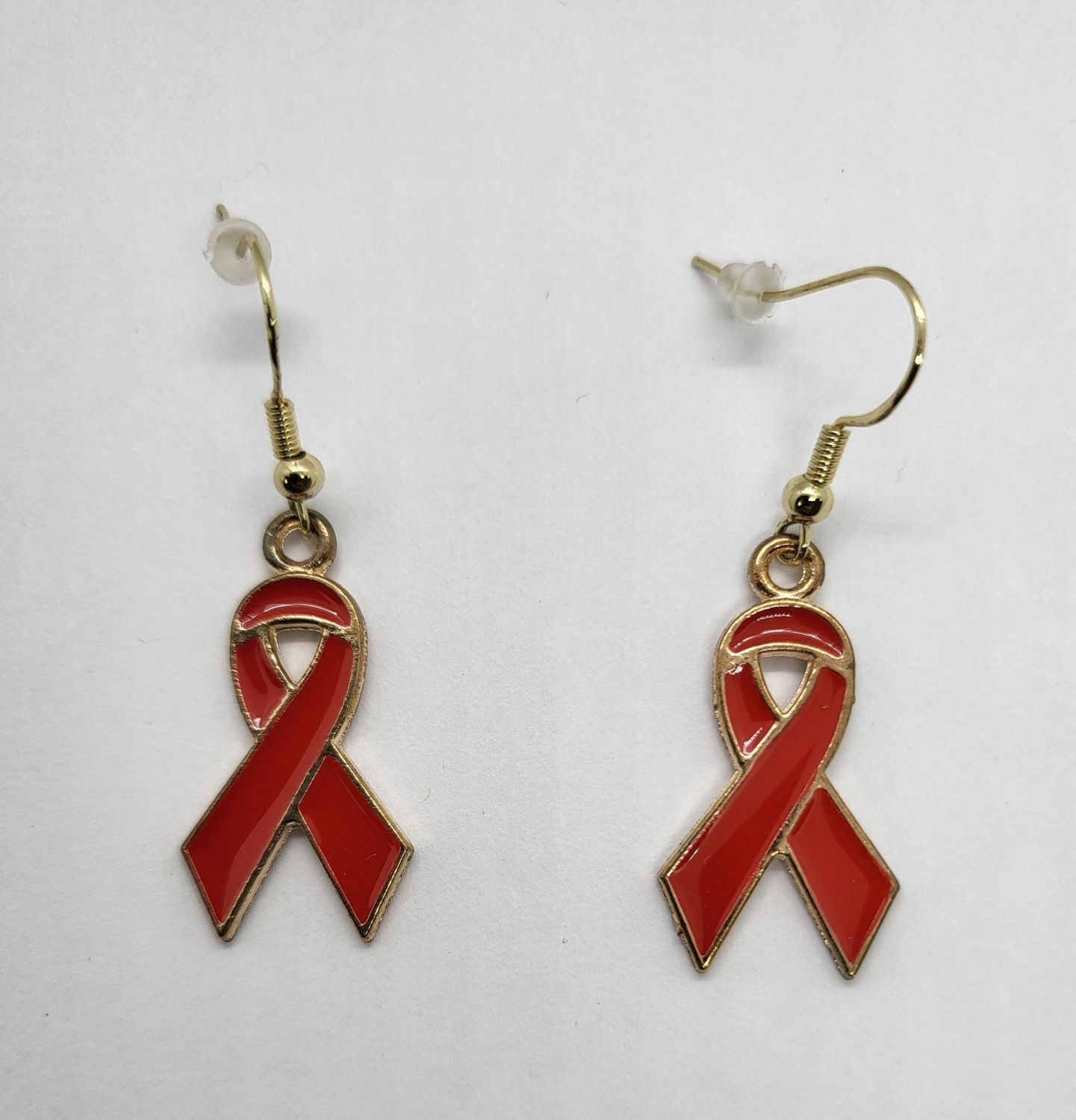 Red Ribbon Earrings
