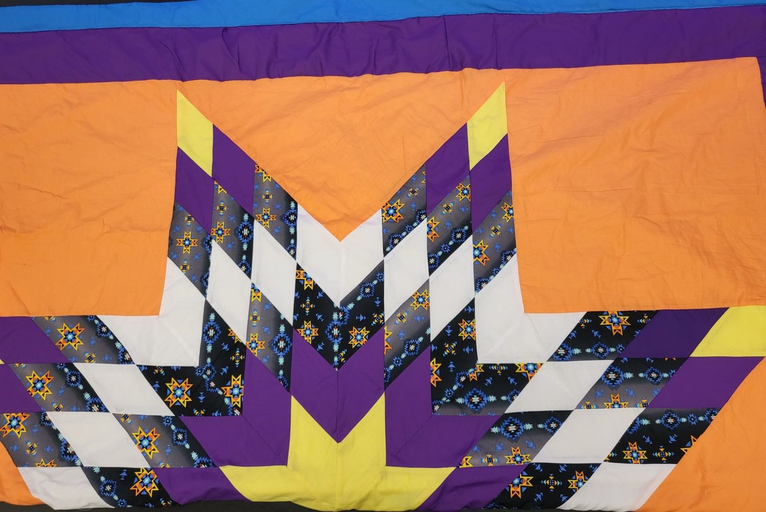 Starblanket - Queen Size (Blue/Purple/Yellow/Orange/Dark Print)