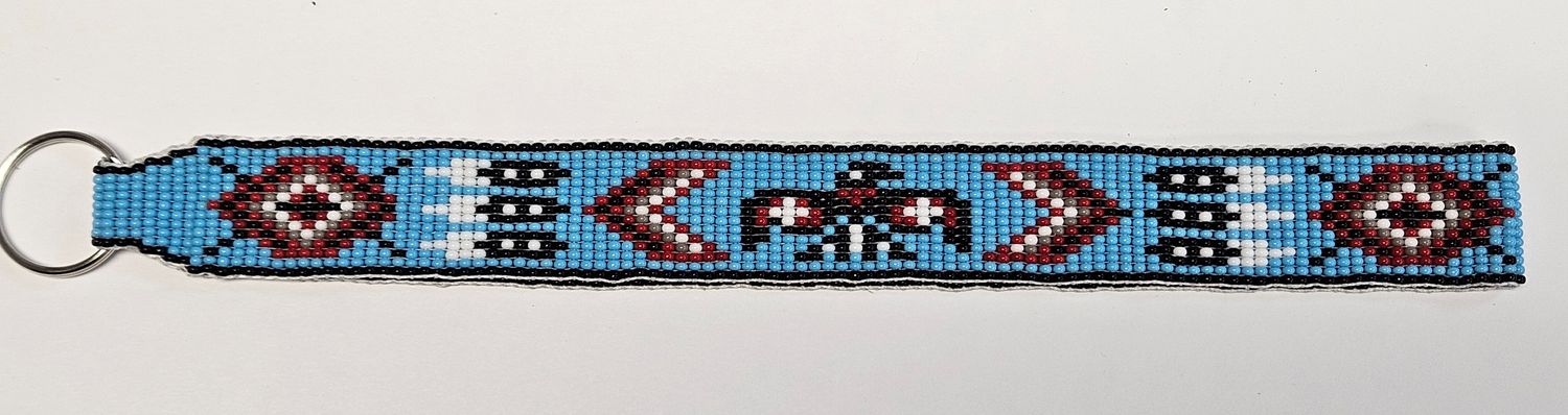 Beaded Lanyard Loom Thunderbird (Blue, Red, Black, White, Grey)