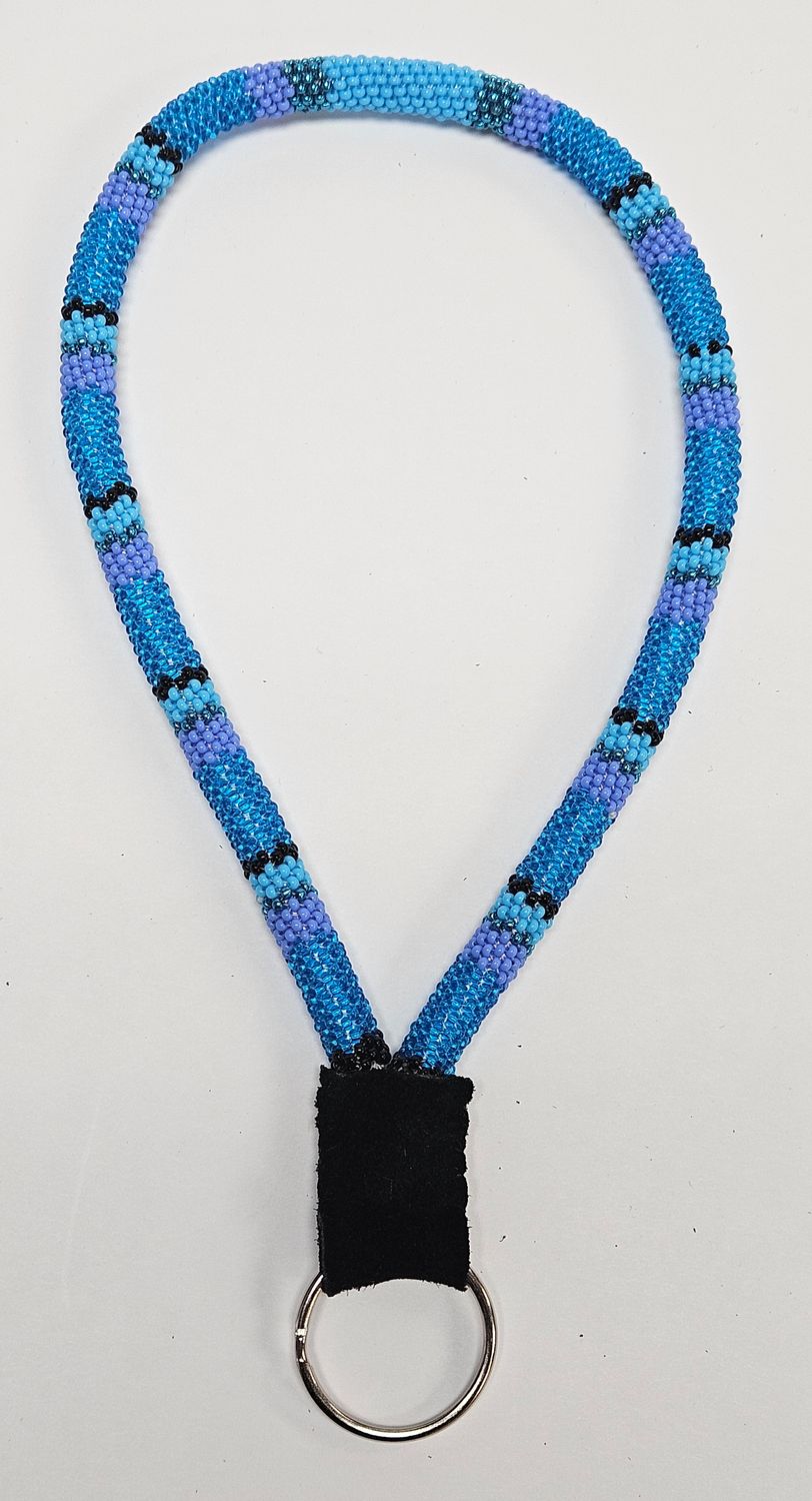 Beaded Wristlet (Sky blue, Metallic Blue, Black, Blue)