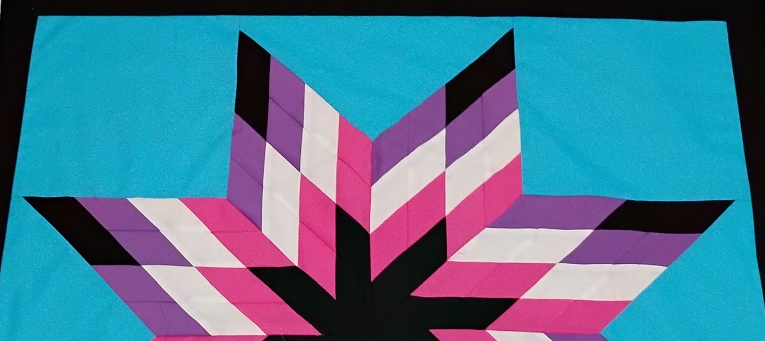 Baby Starblanket (purple, pink, black, white, blue)