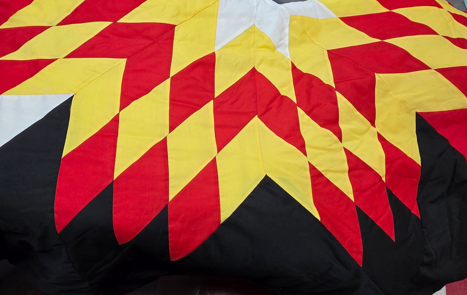 Red Black Yellow and White Star Blanket (Twin Size)